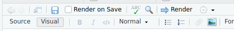 We want it to render automatically when saved, so check the box next to 'Render on Save' We want it to render automatically when saved, so check the box next to 'Render on Save'